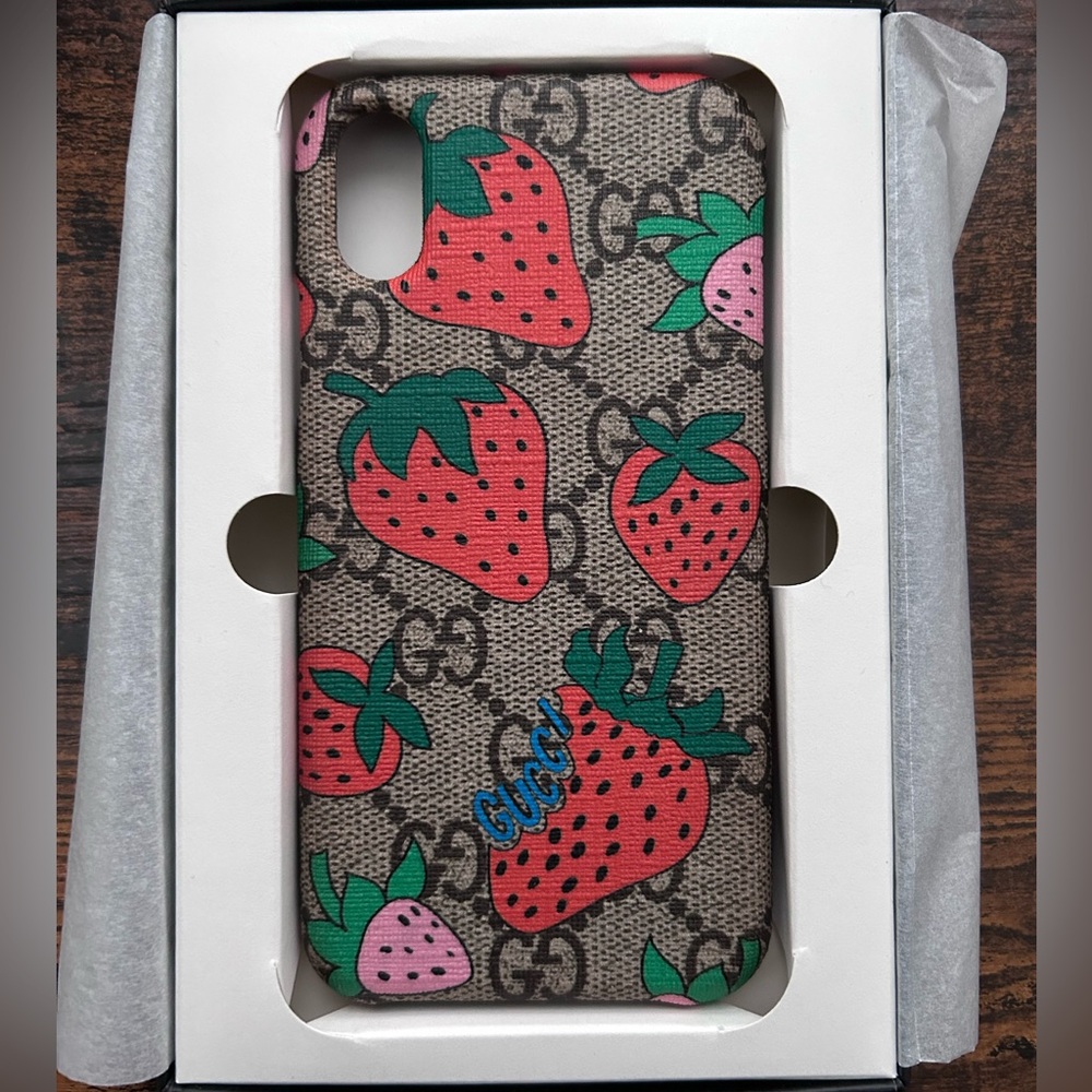 Gucci iPhone X/XS Case - Brown and Red